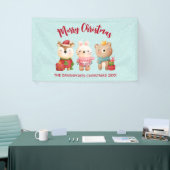 rendieren, Beer en konijnenkerstmis Spandoek (Beurs)