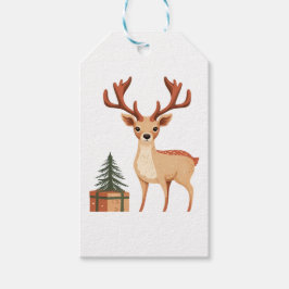 RENDIEREN EN EEN KERSTBOOM CADEAULABEL