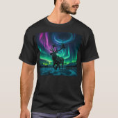Rendieren en het Noorderlicht Wildlife Design T-shirt (Voorkant)
