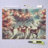 rendieren en kerstverlichting tissuepapier (Craft)