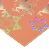 rendieren en kleurrijke sneeuwvlokken op roze rood tafelkleed (Gekanteld)