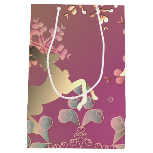 rendieren en neusvlokken medium cadeauzakje (Achterkant)