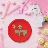 rendieren en pinguïn papieren bordje (Feest)