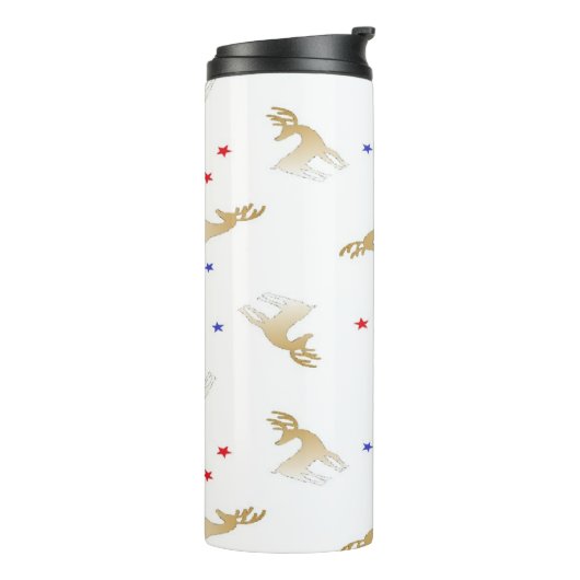 rendieren en sterren thermosbeker (Gedraaid links)