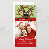 Rendieren Familie Kerstkaart (Voorkant / Achterkant)