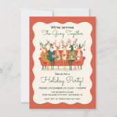 Rendieren grappig Kantoor Vakantie Feest Vriendsma Kaart (Voorkant)