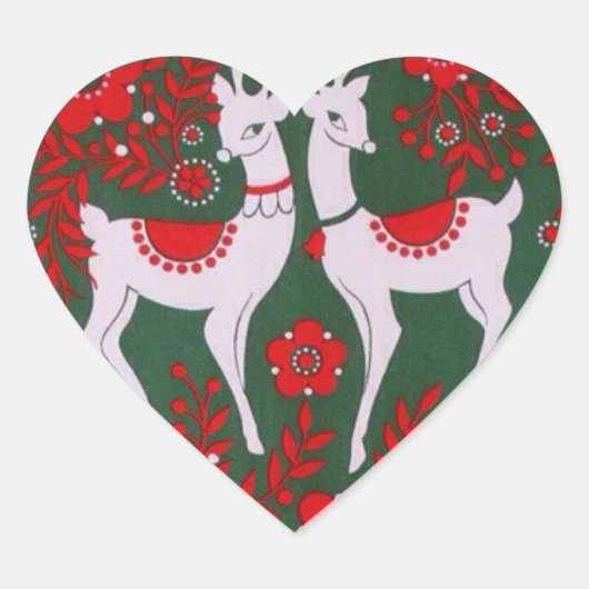 rendieren hart sticker (Voorkant)