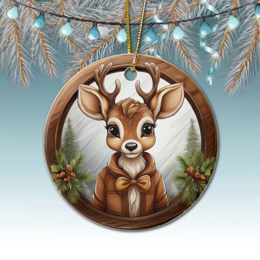 Rendieren, Herten, Antlers, Fawn, Doe Rustiek 🦌🎄 Keramisch Ornament