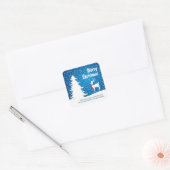 Rendieren in het Sneeuw Kerst sticker (Envelop)