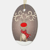 Rendieren in het sneeuwgrijze ornament (Links)