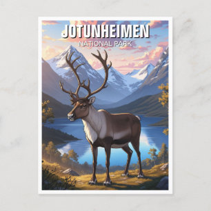 Rendieren in Jotunheimen Nationaal Park Noorwegen Briefkaart