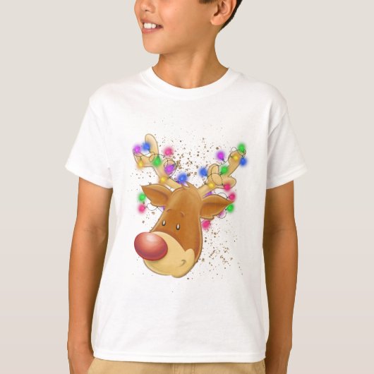 rendieren in licht T-shirt (Voorkant)