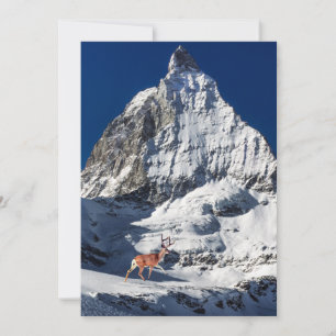Rendieren in Mountain collage Feestdagenkaart