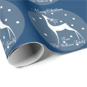 rendieren in Sneeuwaangepaste naam Cadeaupapier (Rol Hoek)