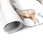Rendieren - Kerst Schattige Cadeaupapier (Rol Hoek)