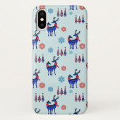 rendieren, kerstbomen en sneeuwvlokken Case-Mate iPhone case (Achterkant)