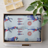 rendieren, kerstbomen en sneeuwvlokken tissuepapier (Geschenk)