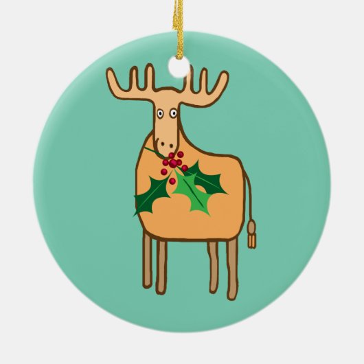 rendieren met heilige keramisch ornament (Achterkant)