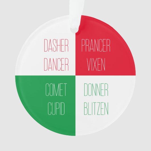 RENDIEREN NAMEN Acryl Circle Ornament (voorkant)