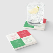 RENDIEREN NAMEN Marble Stone Onderzetter (Zijkant)