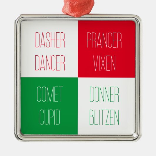 RENDIEREN NAMEN Premium Square Ornament (Voorkant)