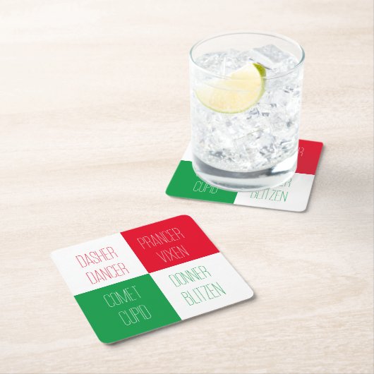 RENDIEREN NAMEN Vierkante Papier Onderzetters (Insitu)