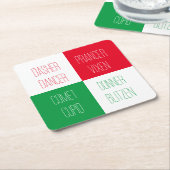 RENDIEREN NAMEN Vierkante Papier Onderzetters (Schuin)