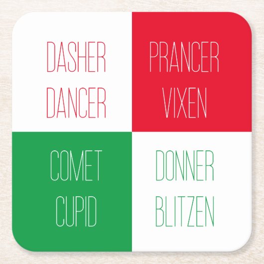 RENDIEREN NAMEN Vierkante Papier Onderzetters (Voorkant)