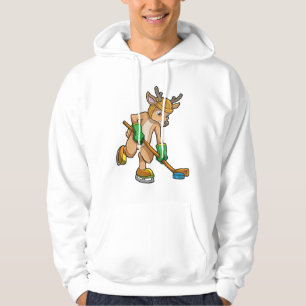 rendieren op ijshockey met een hockey hoodie
