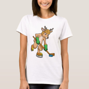 rendieren op ijshockey met een hockey t-shirt