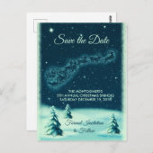Rendieren Pulling Sinterklaas Xmas Save the Date Briefkaart (Voorkant / Achterkant)