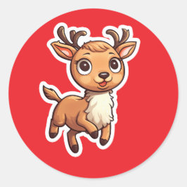 rendieren ronde sticker