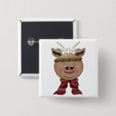 Rendieren Tshirts en geschenken Vierkante Button 5,1 Cm (Voorkant /achterkant)