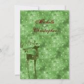 rendieren vakantie winter bruiloft uitnodiging (Achterkant)