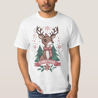 Rendierjongen, fijne kerst t-shirt