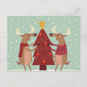 rendierkerst feestdagenkaart