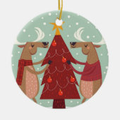  rendierkerst keramisch ornament (Voorkant)