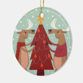 rendierkerst keramisch ornament (Links)