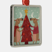 rendierkerst metalen ornament (Rechts)