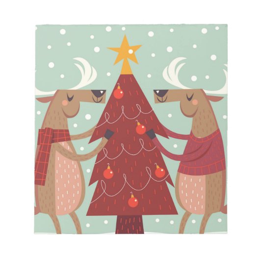  rendierkerst notitieblok (Voorkant)