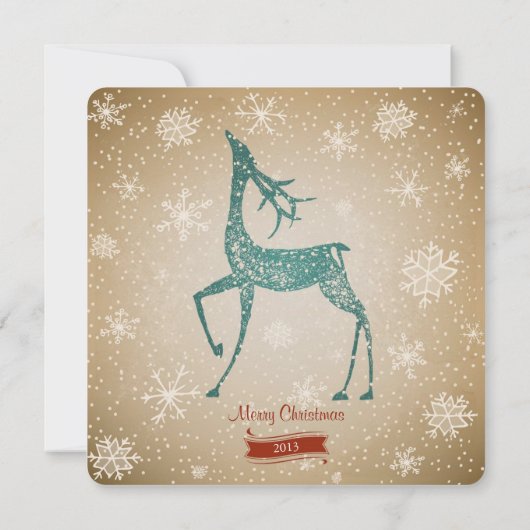 rendierkerstuitnodiging kaart (Achterkant)
