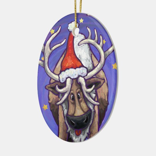 Rendierkerstversiering Keramisch Ornament (Links)