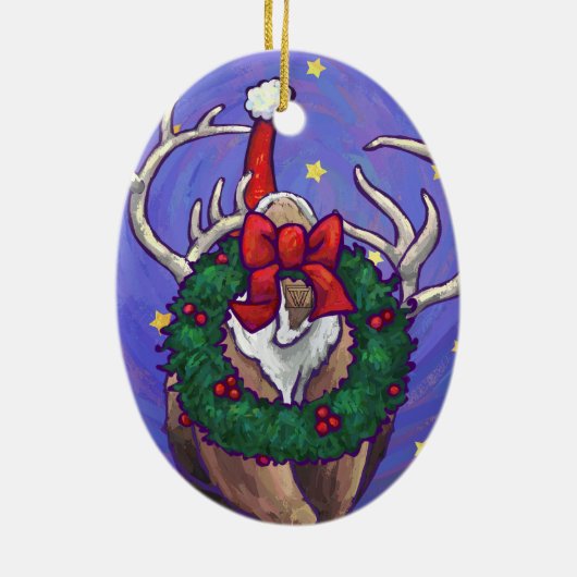 Rendierkerstversiering Keramisch Ornament (Achterkant)