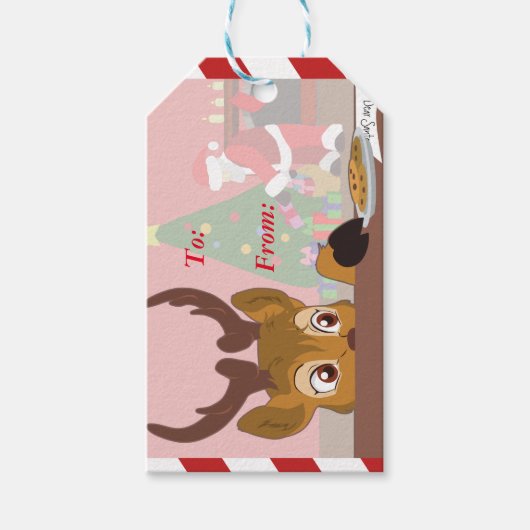 Rendierliefdeskoekjes Cadeaulabel (Voorkant)