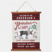 Rendierlijk Boerderij Rustic  Farmhouse Hangend Wandkleed (Voorkant)
