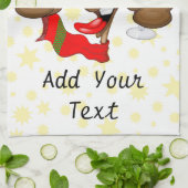 rendierlijk Drink grappig kerstteken Theedoek (Gevouwen)