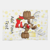 rendierlijk Drink grappig kerstteken Theedoek (Horizontaal)