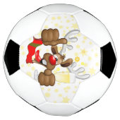 rendierlijk Drink grappig kerstteken Voetbal (Gedraaid)