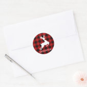 rendiermonogram | Deep Red Buffalo Play Ronde Sticker (Envelop)