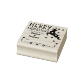 rendiermonogram, vrolijk kerstfeest met liefde rubberstempel (Stempel)
